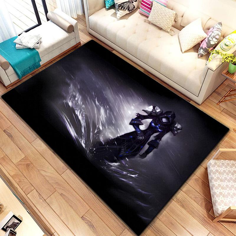 Spiel World of Warcraft Teppich für Wohnzimmerteppiche Camping Stranger Things Picknickmatte Rutschfester E-Sport-Teppich Yogamatte Fans Geschenk