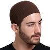 Unisex Islamic Ramadan Je Knitted Hat Beanies Cap Solid Winter Warm Knitted Muslim Men Prayer Hats Men Women Wrap Head Caps