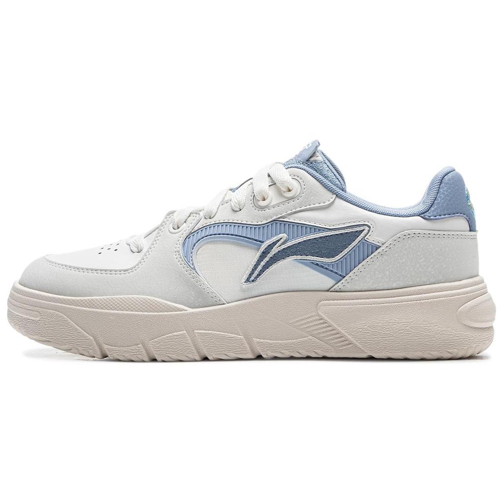 New LiNing Anti Slip Wear Resistant Low Top Casual Shoes Men's White Gray Blue AGCU581-1