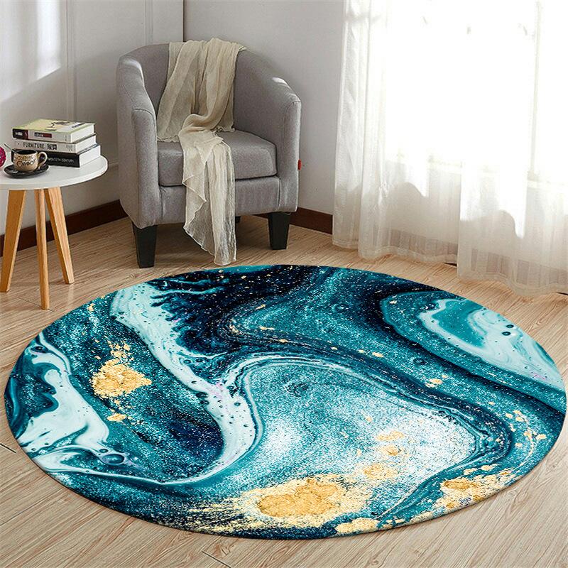 Realistic Earth Globe Moon Surface Starry Sky Round Carpet Mat Rug 3D Cosmic Home Decoration Living Room Bedroom Kids Room