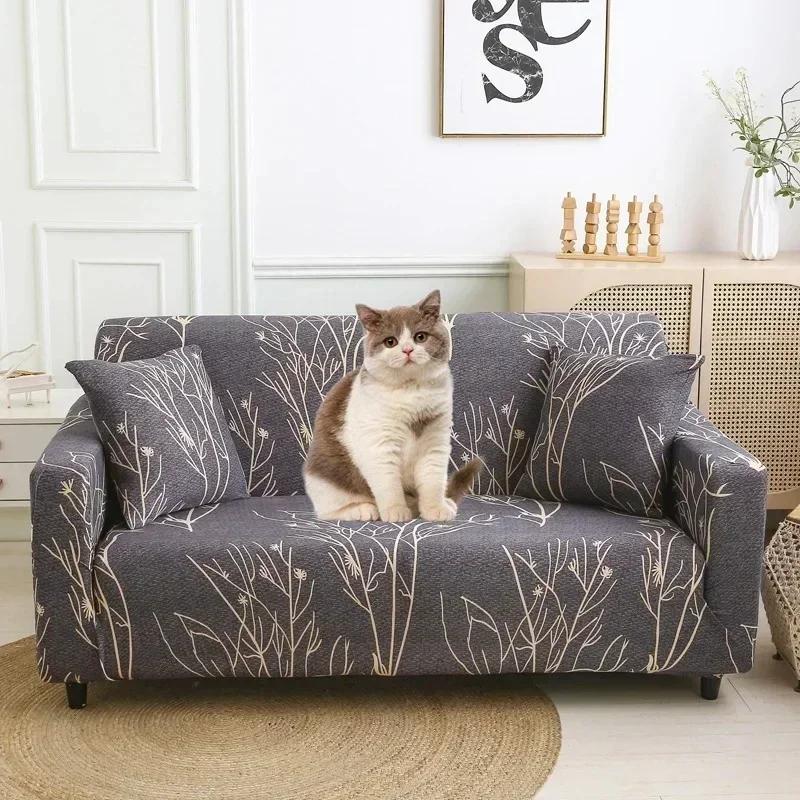 Printed Sofa Cover Stretch Couch Cover Sofa Slipcovers for Couches and Loveseats Washable Furniture Protector for Pets Kids