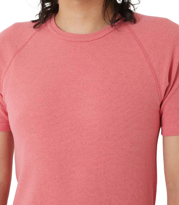 HOLLYWOOD RANCH MARKET Stretch French Rib Short Sleeve Made In Japan Salmon T-Shirt, (JP, Alphabet, XL, Pink)