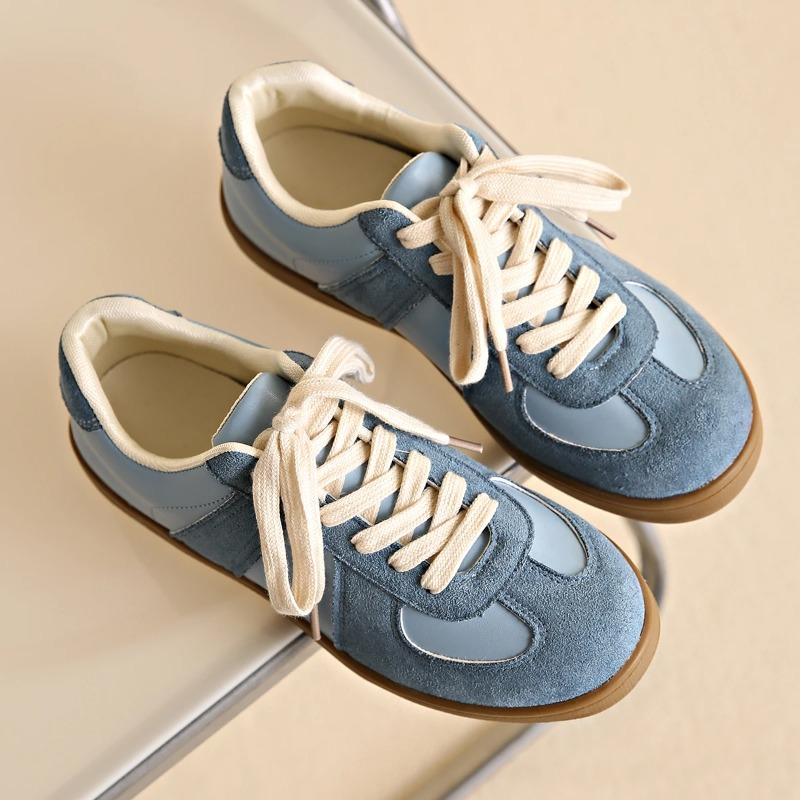 High-end Women Sneakers Classic Brown Spliced German Trainer Shoes Flat Sneakers for Men's Spring Casual Lace-up Sporty Shoes