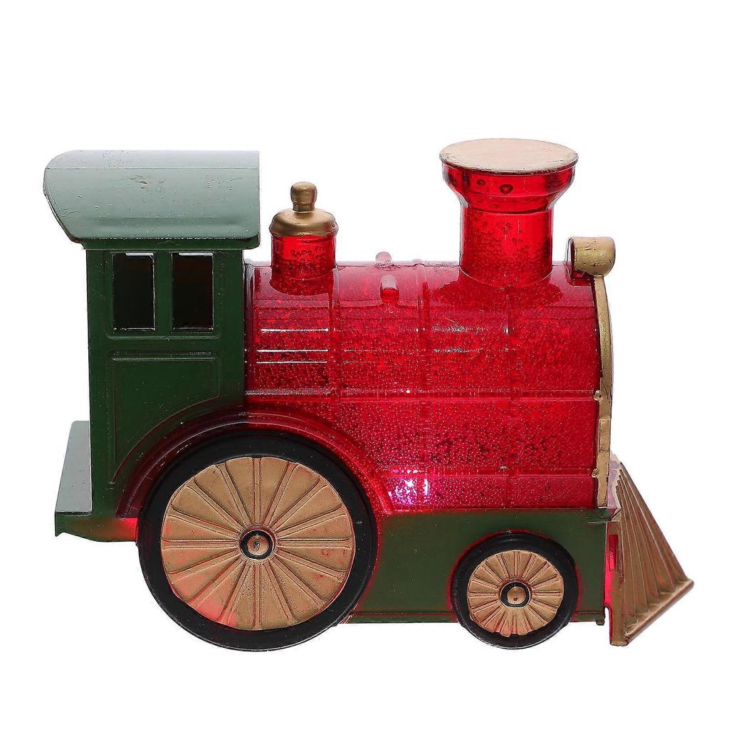Decor Train Model Christmas Desktop Adornment Red Night Light Home Decoration 1Pc