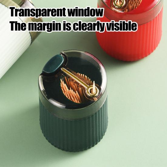 Automatic Popping Toothpick Dispenser Push Button Toothpick Holder Portable Home Office Restaurant Desktop Toothpick Organizer Container