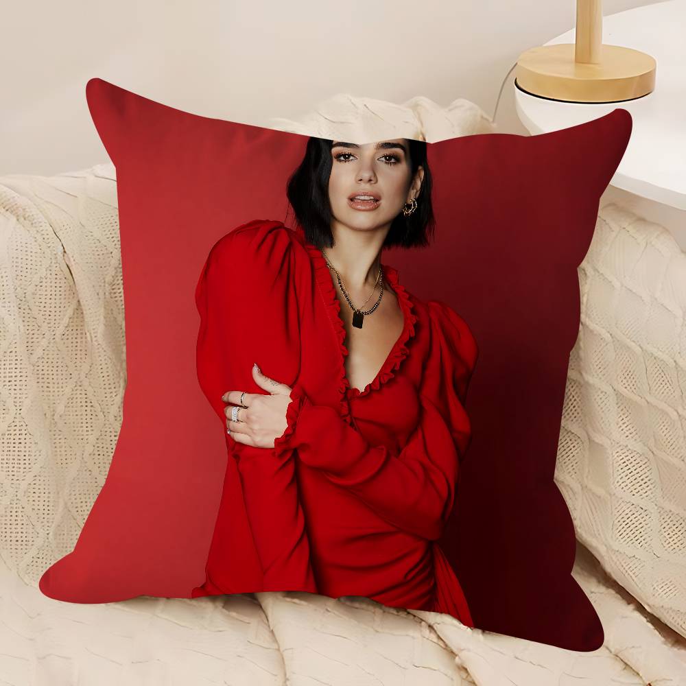 

D-Dua Lipa Наволочка Съемная Моющаяся Наволочка – Всесезонный Мягкий Лен 12x12Inch
