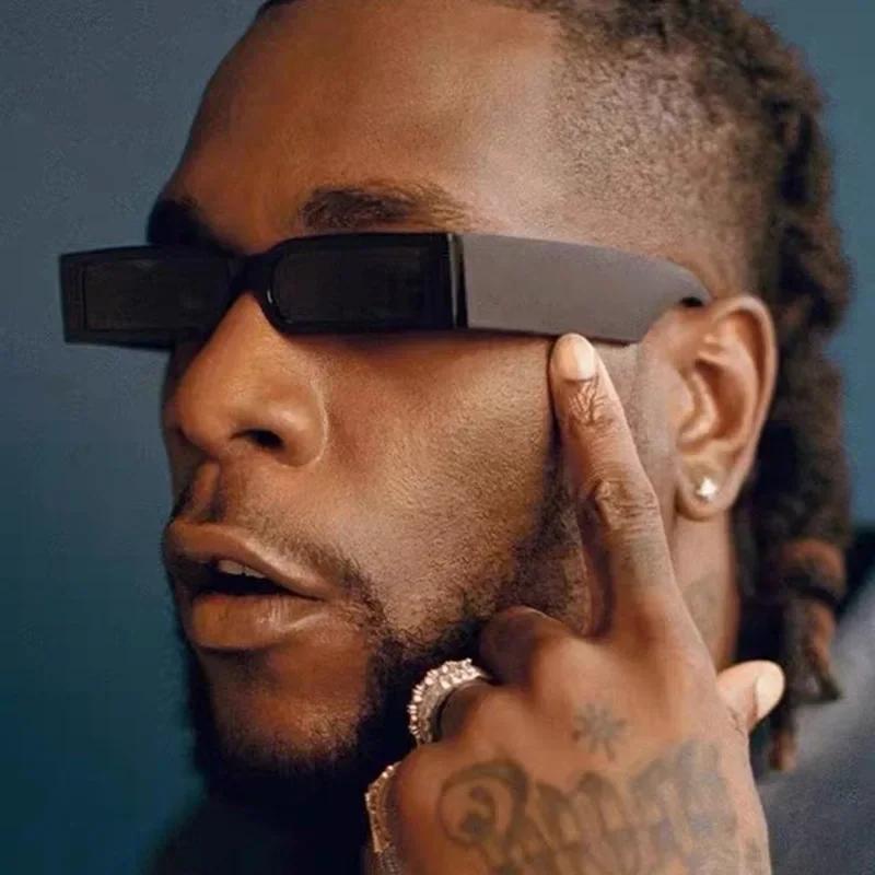 Rectangle Fashion Sunglasses Man Hip Hop Vintage Designer Black Shades Sun Glasses Small Frame Personality Oculos De Sol Lentes