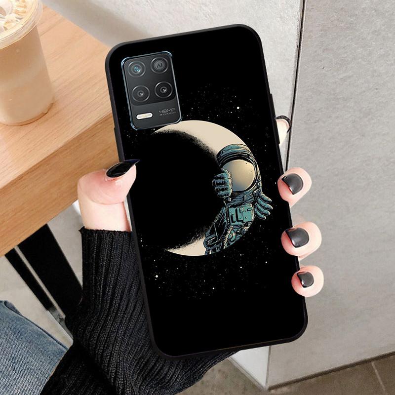 Für Realme 8 4G 5G Hülle 8 Pro Weiche Silikonhülle Für oppo Realme 8i RMX3151 Schwarzer Wolf Rückseite Für Realme 8Pro Handy Stoßfänger