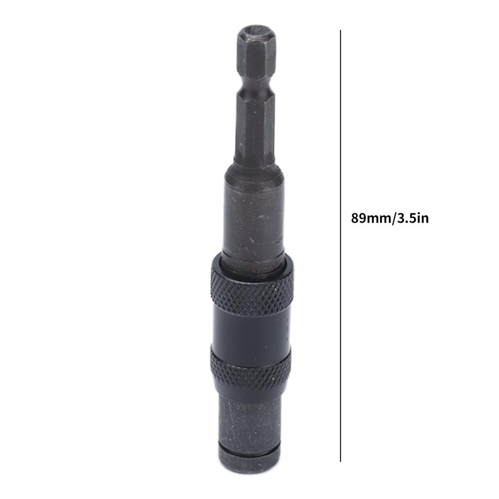Quick Relse Bit Holder Self Locking Screwdriver Extension Rod 1/4in Hex Shank