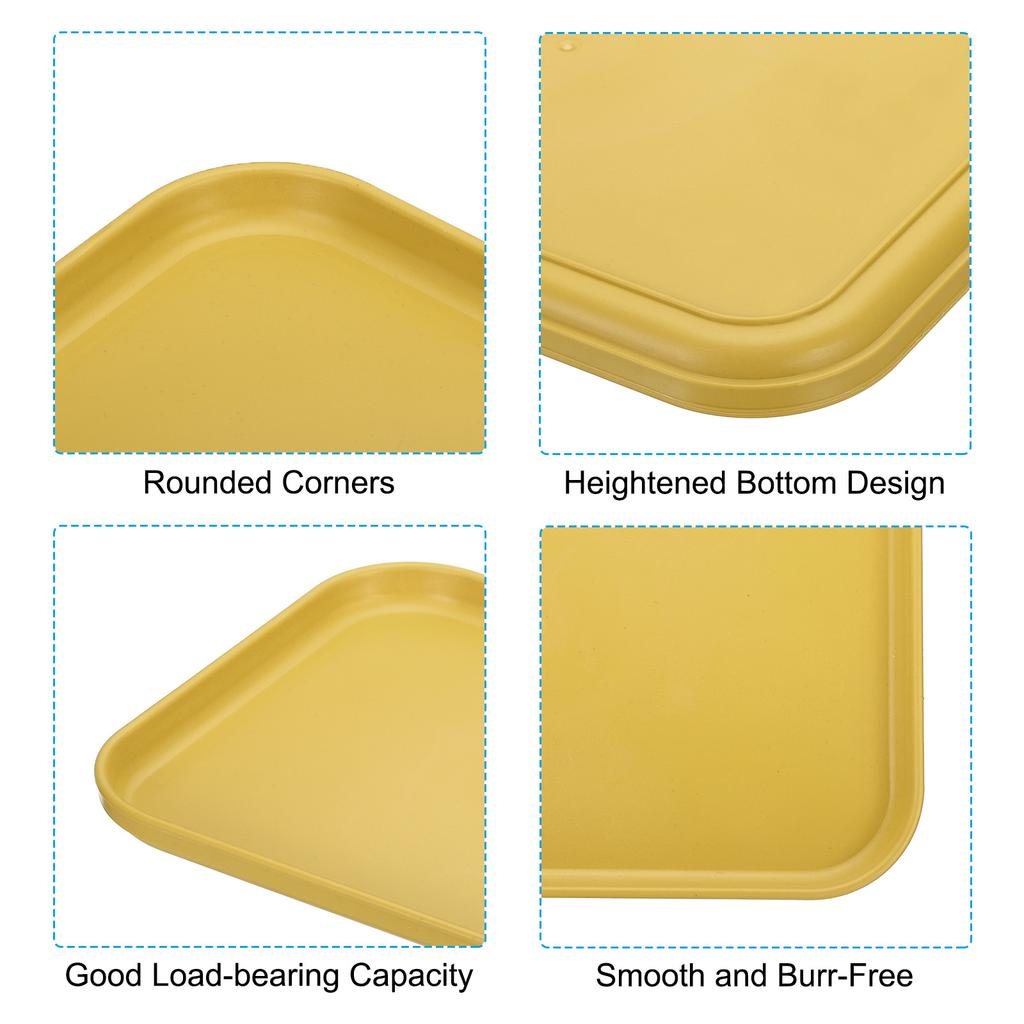 2pcs Plastic Serving Tray Anti-Slip Home Tea Fruit Dessert Tray Plastic Food Cooking Storage Tray for Party Kitchen Restaurant