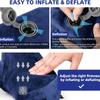 Outdoor Travel H-type Inflatable Airplane Neck Pillow, Washable Cover Travel Pillow, Inflatable Airplane Pillow for Neck Support,