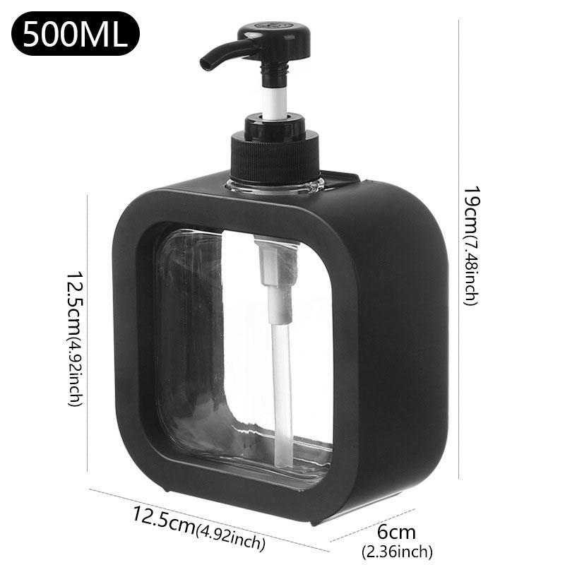 

Дозаторы большой емкости 300/500 мл, многоразовый дозатор для лосьона, шампуня, душа, прозрачный, видимый пластиковый флакон-пресс Plastic