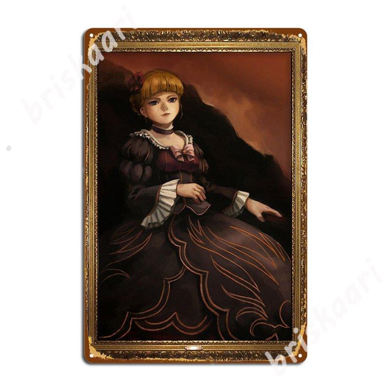 Umineko When They Cry-Beatrice Portrait Metal Signs Club Bar Mural Painting Wall Mural Classic Tin sign Posters 20x30cm