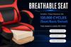 Ergonomic Gaming Chair in Black-Red, Equipped with a Retractable Footrest and a Double Cushion for the Lumbar Area – Home Office and Relaxation Breaks