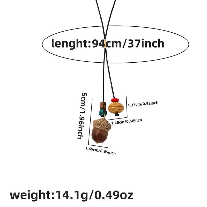 Resin Round Hollow Pendant Necklaces For Women Trendy Black Leather Rope Long Sweater Chain Necklaces Party Jewelry