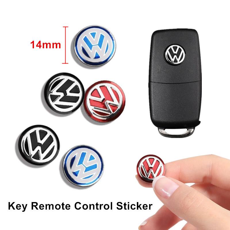 efg1 YSTZ-JSB-VW 14mm Car Key Badge Emblem Replacement Car Key Stickers For VW Volkswagen GOLF 5 Tiguan Polo Golf 6 Golf 7 Jetta