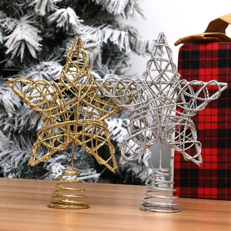 Festival Small Christmas Star Tree Toppers Star Christmas Tree Toppers Iron Crafted Festival Tree Accessory