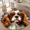 1PC Dog Stars Office Round Area Rug, Mat Suitable For Office, Under Office Chairs Bedroom Living Room Home Decor, Room Deco