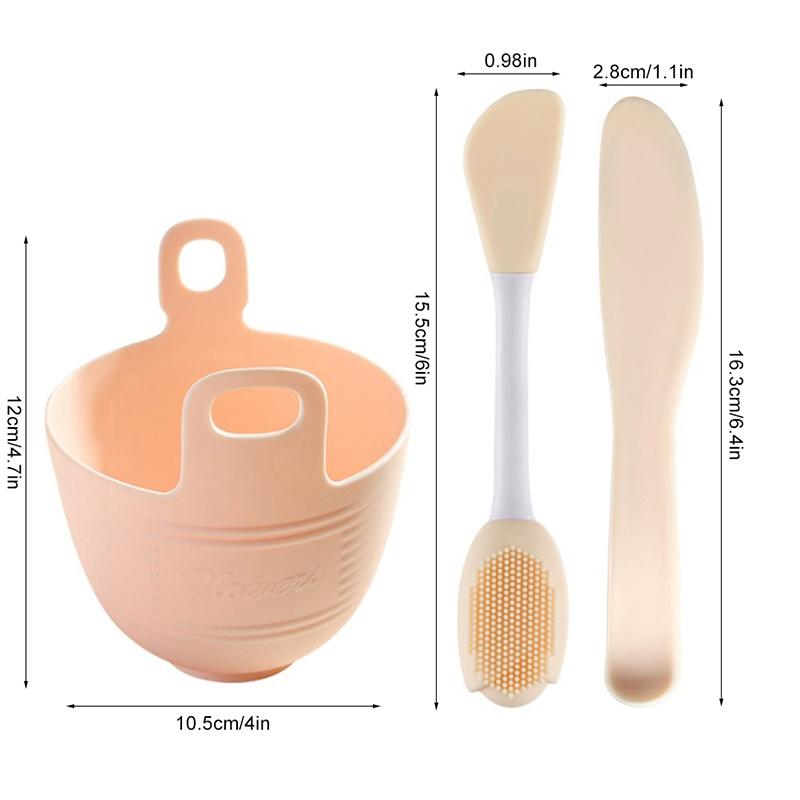 Face Mask Mixing Bowl Set, 4 In 1 Diy Facemask Mixing Tool Kit Brushes