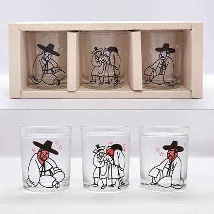 National Museum of Korea "Drunken Scholar Trio" Color-Changing Cup Set