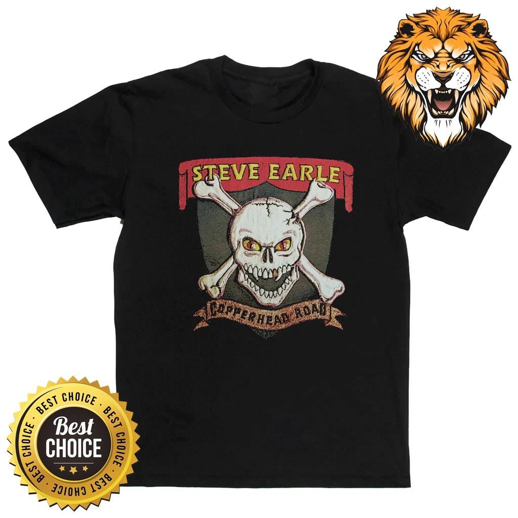 Retro Copperhead rOAD sTEVE EARLE Unisex Black T-Shirt E2639 XL
