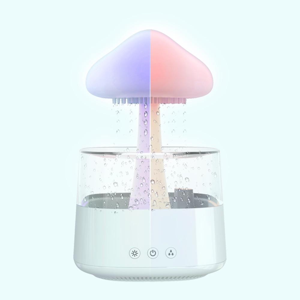 CH08 Seven-Color Rain Cloud Aroma Diffuser & Humidifier with Mushroom Lamp