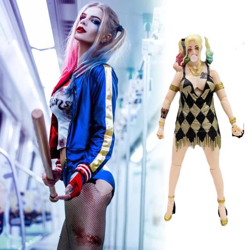 Mafex 042 Esquadrão Suicida Harley Quinn Versão Vestido Figura de Ação Modelo 16cm Pvc