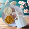 Soft Dough Pastry Press, 75G Plastic Forming Tool with Spring Plunger and Pattern Plate for Family Baking Projects and Handmade Pastries