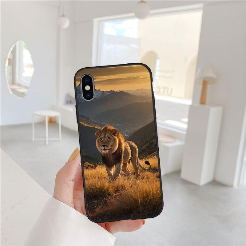 LO5 Animal Lion Soft Shell Phone Case for Samsung Galaxy S20 S21 S22 Ultra FE + Plus A21S A22 A24 A25 A26 A30 A30S A31