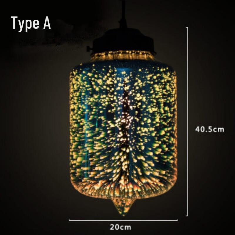 XuanYong 3D Creative Colored Glass Restaurant Pendant Light
