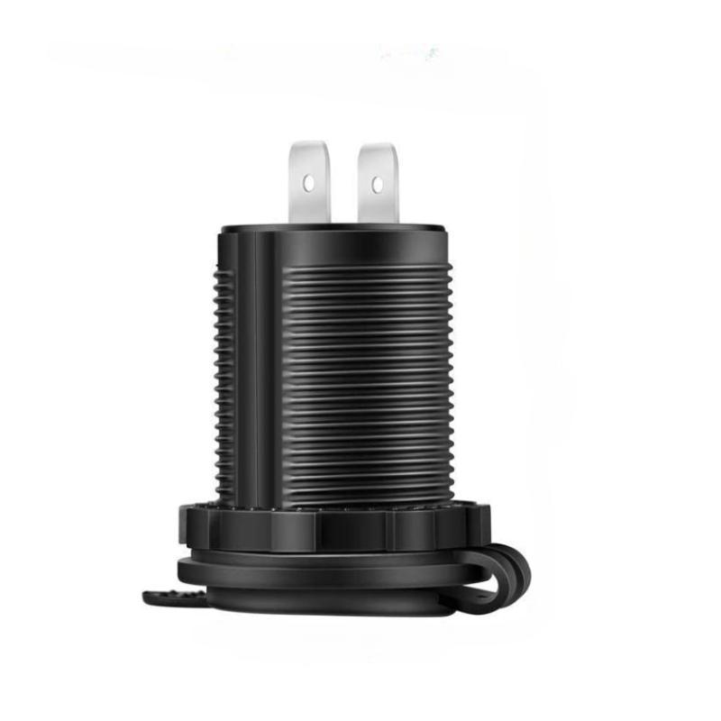 1PC Car Cigarette Lighter Socket 12V-24V Waterproof Plug Power Outlet Adapter for Marine Boat Motorcycle Truck RV ATV with Wire D5
