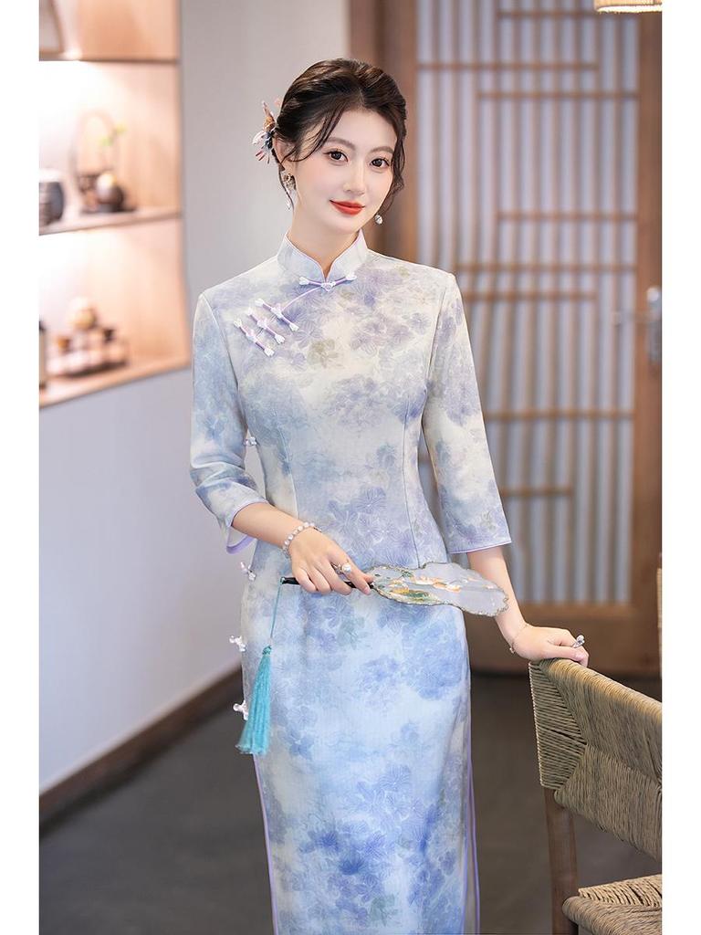 Linxiangman Autumn/Winter Slimming Retro Qipao - Young & Modern Chinese National Style