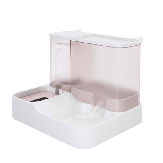 Automatic Cat Feeder And Water Dispenser 2-in-1 Detachable Food Feeder And Water Fountain for Indoor Small Dogs Cats