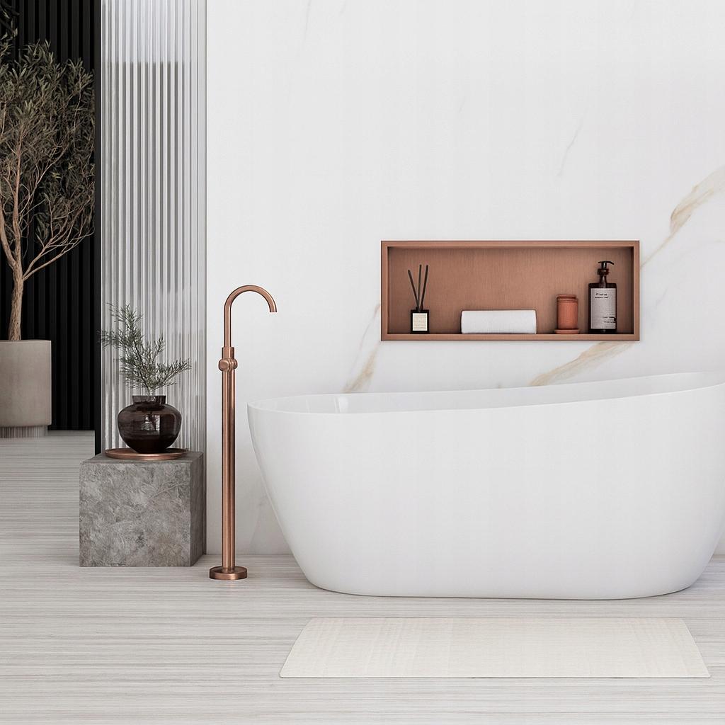 Bathroom Shelf Brushed Copper Flush Mount 30x60
