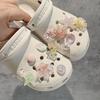 Designer Charms Diy Colorful Bow Star Seaweed Bead Chain Shoe Buckle Hole Accessories Detachable Shoe Flower For Girls Gifts