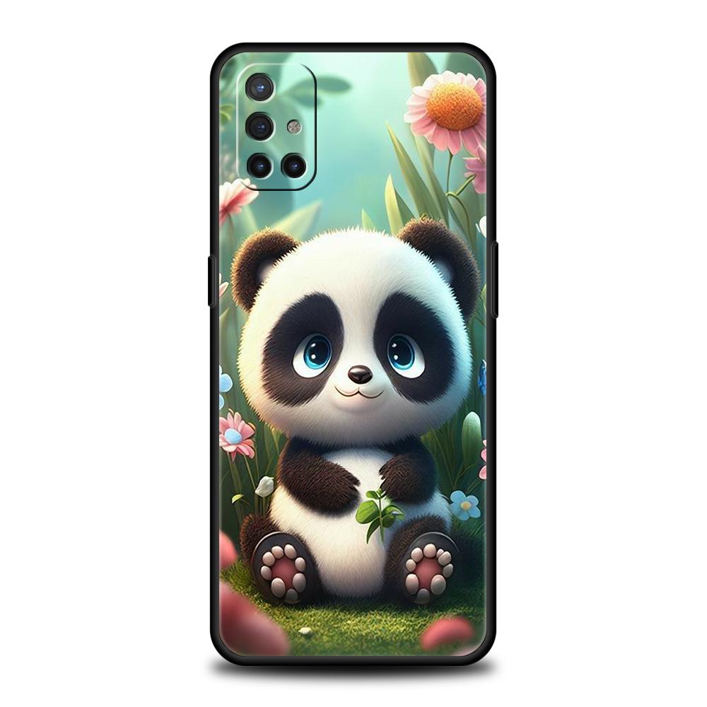 Cartoon Lovely Panda Phone Case for Oneplus 11 10T Nord N100 N10 10 7 8 9 9R 7T 8T N200 CE 2 9RT Pro 5G Silicone Cover Shell Bag