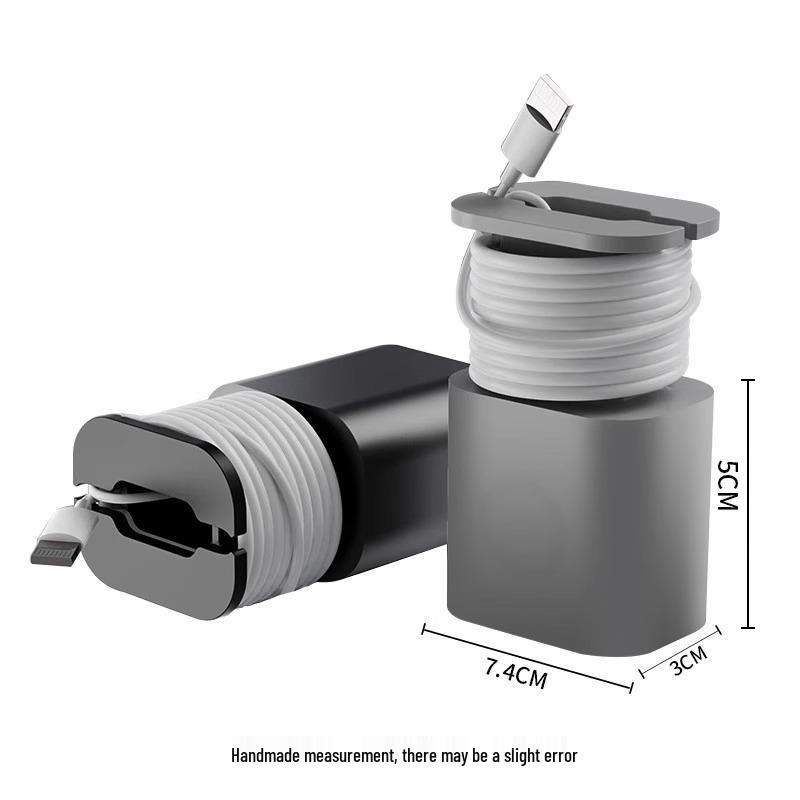 Charger Case: Scratch-Resistant Silicone Cover with Cable Organizer & Anti-Breakage Cord Winder.