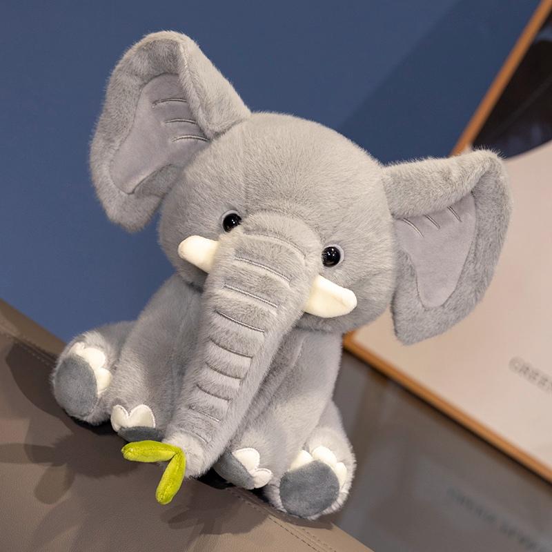 Wholesale 25/40cm Cartoon Cute Elephant Plush Doll Long Nose Pink Grey Sitting Animal Stuffed Toy Home Decor Gift For Boys Girls