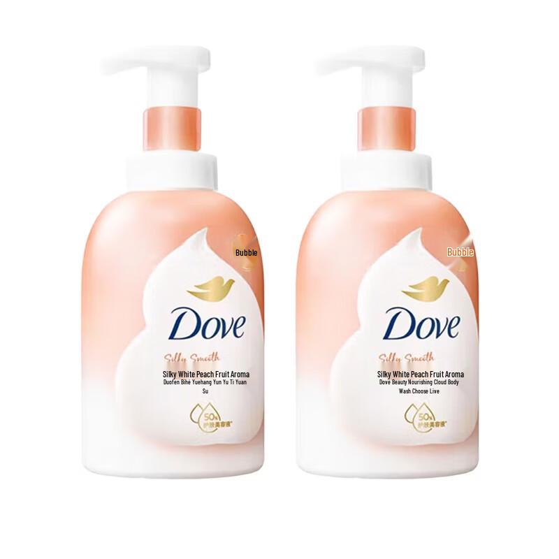 Dove White Peach Foaming Body Wash Duo