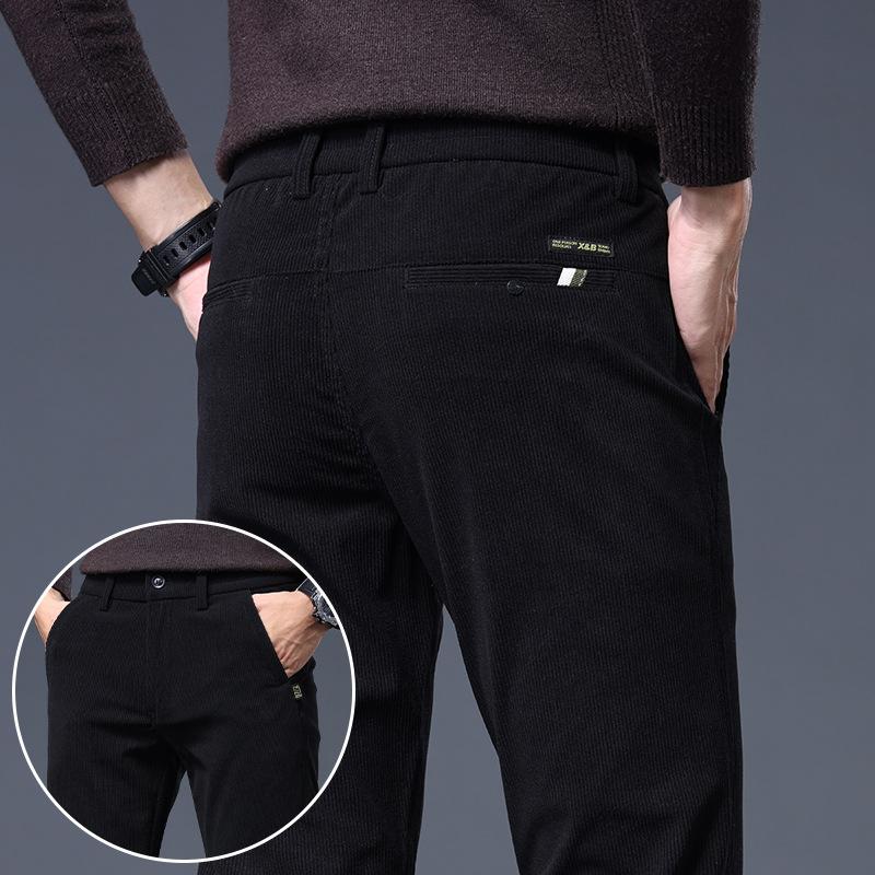 

2024 Осень и зима Новые вельветовые брюки для мужчин Осенние и зимние стили Модные брендовые облегающие повседневные деловые брюки Модные и удобные 33