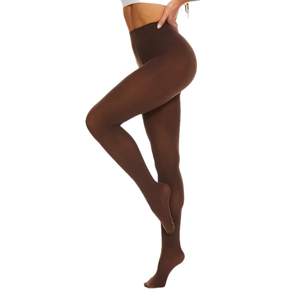 Plus Size Trends Tights For Women 80D Semi Opaque Footed Pantyhose Women'S Run Resistant Tights High Waist Stockings