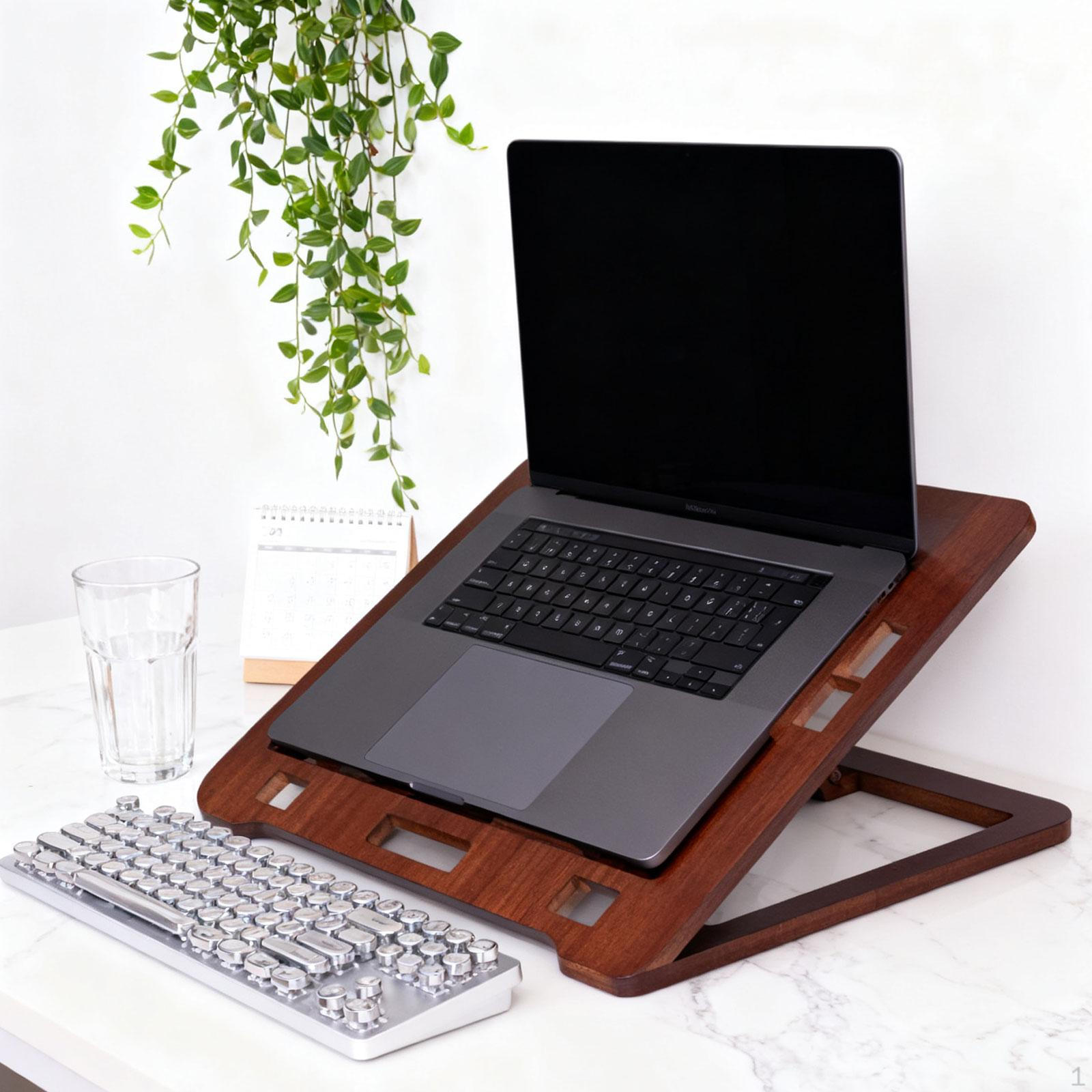 

Бамбуковая подставка для ноутбука с регулируемым углом наклона, складная подставка для женщин, мужчин, для смартфона, для стола красный