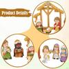 12Pcs Nativity Scene Figurines Set Miniature Figures Manger Group Tabletop Craft Decor for