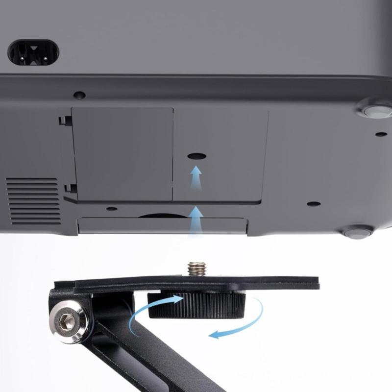 Adjustable Projector Mount Stand Lightweight Metal 180° Swiveling Stability Bracket Desktop/Wall Mount/Suspended