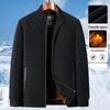 2025 Men's Plus Velvet Thickened Wool Coat - Autumn/Winter Style for Middle-aged and Elderly
