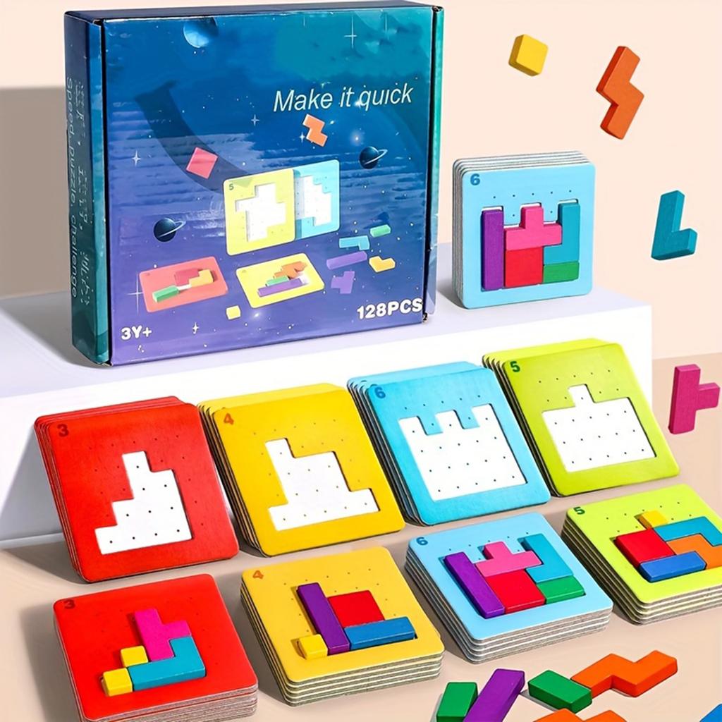 Children's Wooden Puzzle Brain Teasers Educational Challenge Parent Child Interactive PK Toys Intellectual Toys Suitable For Boys And Girls