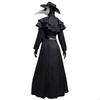 Plague Doctor Costume Set Cosplay Classic Festival Carnival for Women Gloves S Headcover