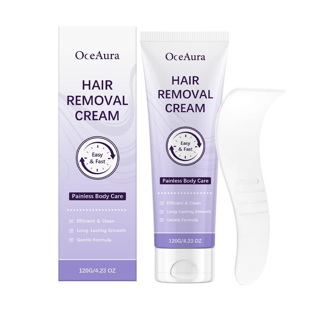OCEAURA Gentle Moisturizing Hair Removal Cream for Smooth, Soft Skin.