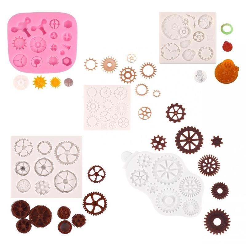 Chocolate Moulds Gears Shaped Baking Molds Fondant Moulds Cake Molds Silicone Material Perfect Gift for DIY Baking Lover