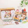 Montessori Educational Toys for Children Ice Cream Truck Pretend Play Game Simulated Popsicle Sale Role Play Game For Kids 3Y+